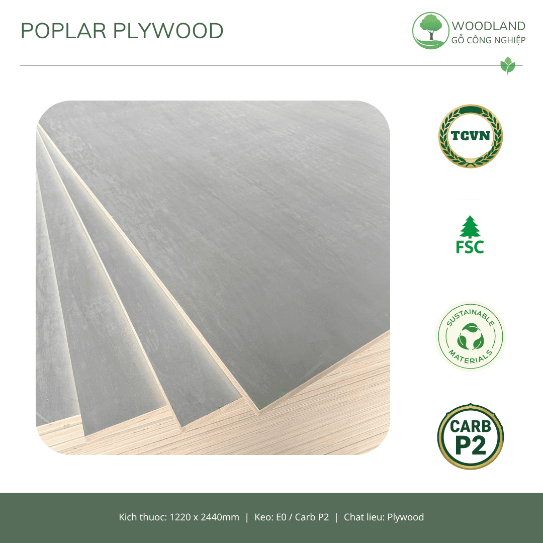 Plywood Poplar Carb P2